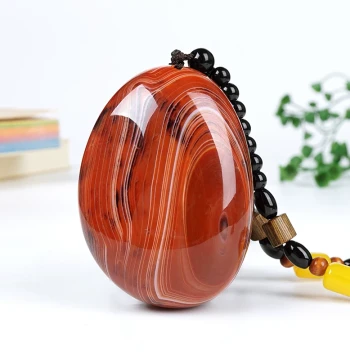 Medium Natural Sardonyx Raw Stone Hand Piece, Yuhua Stone, Jade Collectible, Pebble Ornament for Play and Decoration