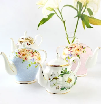 [Pin Lai Yun] European-Style Tea Set Including Teapot, Coffee Pot, and Matching Coffee Cups; British Afternoon Tea Service