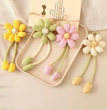 Fabric 3D Pendant Flower Brooch: Handmade Designer Pin for Clothes & Bags, Sweet Mori Style Decorative Accessory