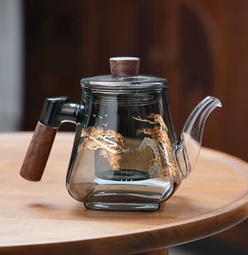 Glass Teapot for Home Brewing, High-Temperature Resistant Single Pot with Filter, Magic Tea Brewing Tool, Office Flower Tea Pot and Tea Set