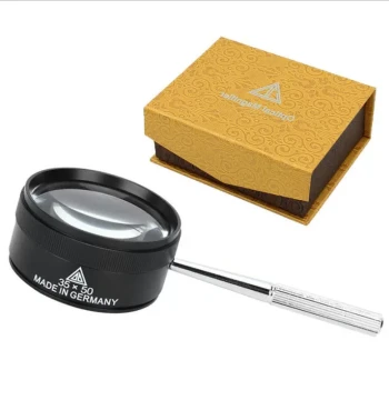 Handheld High-Power Magnifier 35x - Professional Tool for Jewelry, Porcelain, Jade, Emerald, Antiques, and Calligraphy Appraisal, Free Shipping