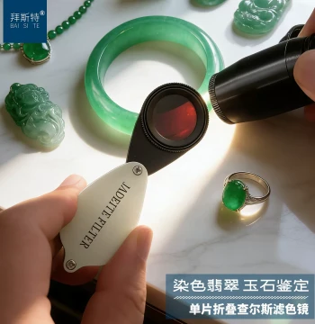 Chelsea Filter for Emerald and Hetian Jade Identification, Fake Skin Detection for Jewelry and Gemstones, C-Grade Chrome Salt Artificial Dye Testing Tool