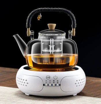 New Glass Fully Automatic Household Electric Integrated Tea Boiler, Tea Brewing Pot, Wellness Set with Dedicated Electric Ceramic Stove for Heat Retention