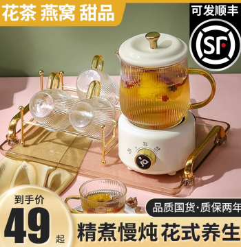 Multifunctional Health Pot Home Insulation Small Office Fully Automatic Thickened Glass Tea Brewer Kettle