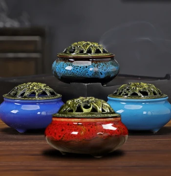 Ceramic Incense Burner, Coil Incense Burner, Sandalwood Burner, Household Small Burner, Creative Ornament, Ashtray, Entryway Decor, Agarwood Stove
