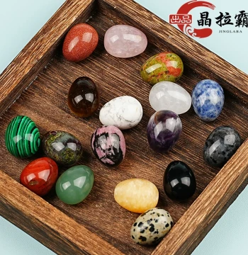 Natural Crystal Tumbled Stone Ornament, Egg-Shaped Agate and Jade Rough Stone, Small Stones for Children's Play and Handheld Appreciation