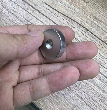 N48 Performance 25*6mm Countersunk Hole Round Magnet, Ring Magnet with Screw Hole, Strong Attraction Magnet