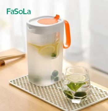 FaSoLa Large-Capacity Refrigerator Cold Water Pitcher for Brewing Tea, Home Plastic Ice Water Jug, Juice and Beverage Container