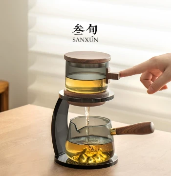 Sanxun Guanshan Automatic Lazy Tea Brewing Gadget, Teapot, Home Kung Fu Tea Set, Light Luxury High-End Chinese Style 2026 New Model