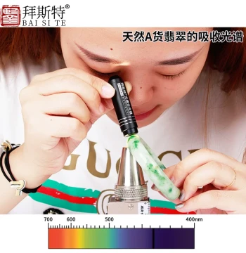 Grating Spectroscope for Jade and Gemstone Identification Spectrometer with Spectrum Chart Included Portable Jewelry and Jade Testing Tool