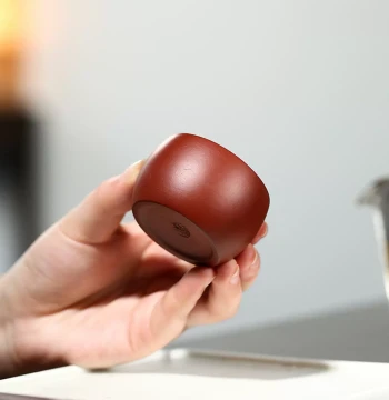 Yixing Original Ore Fully Handmade Zisha Cup, Tasting Cup, Tea Bowl, Original Ore Dahongpao Small Tea Cup Set, Mouth Cup, Tea Ware
