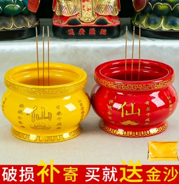 Ceramic Incense Burner for Buddha Worship, Home Indoor Incense Bowl, Temple Buddhist Incense Holder