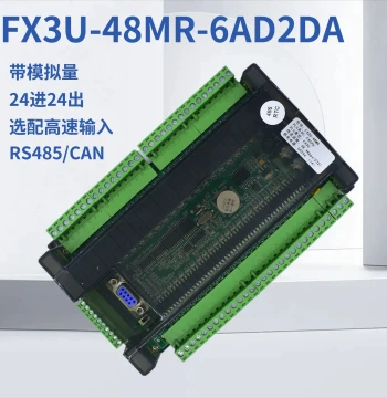 plc Industrial Control Board fx3u-48mr-6ad2da Domestic Programmable Controller High-Speed Counter Input Industrial Grade