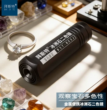 Best Jewelry Identification Tool Iceland Spar Dichroscope for Gemstone Pleochroism Testing Professional Grade Birefringence Detector
