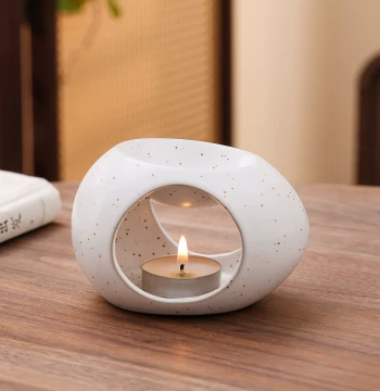 Niche Ceramic Aromatherapy Burner for Office and Home Indoor Use, Beauty Salon Essential Oil Heater Diffuser, Also for Burning Coffee Grounds