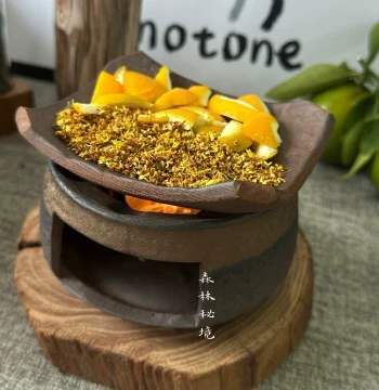 Forest Secret Handmade Japanese-Style Ceramic Roasting Furnace for Plant-Based Cedar Incense, Tea Roasting, and Desktop Decor