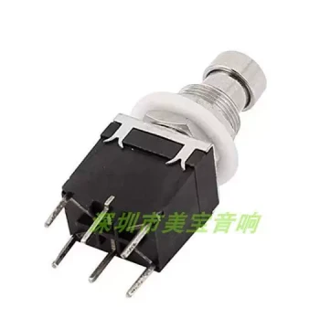 Guitar Effects Pedal 6-Pin Footswitch, Stomp Button, Push Button, True Bypass Switch with Locking Mechanism