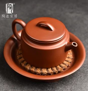 Yixing Zisha Teapot Pure Handmade Xishi Pot, Small Home Brewing Teapot with Ball Hole Filter for Kung Fu Tea Set