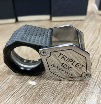 10x Jewelry Folding Loupe Portable High-Definition Gemstone Diamond Crystal Emerald and Jade Identification Tool
