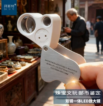 30x 60x Geological Magnifier High-Power LED Light for Viewing Diamond Girdle Codes Jade Jewelry Antique Appraisal Tools