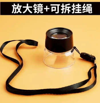 10x Portable Handheld Cylinder Magnifier for Elderly Reading, Antiques, Jade, Stamps, Coins, and Textile Identification