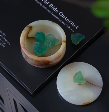 Xingshang Natural Luxury Stone Box, Jewelry and Jade Storage, Decorative Organizer for Desktop Display