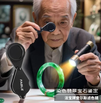 Fabao Chelsea Color Filter for Hetian Jade, Emerald ABC Dye Identification Tool, Gemstone and Jewelry Testing Instrument