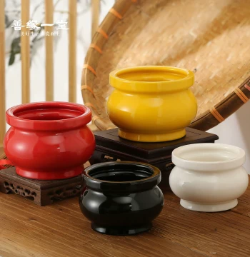 Incense Burner Ceramic Stick Incense Burner Home Indoor Ancestral Worship Ornament Incense Burning Bowl Offering Table Set