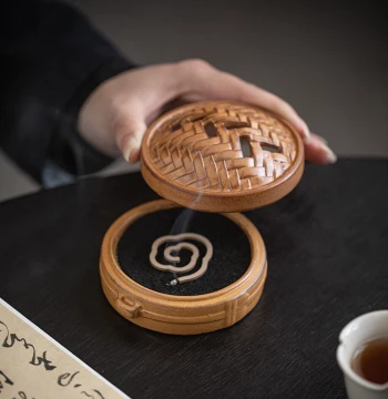 [Prosperous Growth] Ceramic Steamer Incense Burner: Creative Dumpling-Shaped Incense Stick Holder for Home Tea Ceremony