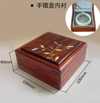 Authentic Rosewood Bracelet Storage Box for Jade, Emerald, and Necklace Collections, Premium Wooden Jewelry Gift Case