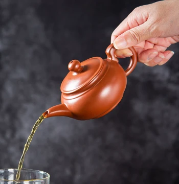 Chaozhou Traditional Classic Zisha Teapot, Small Handmade Zhu Ni Red Clay Kung Fu Tea Pot for Home Brewing