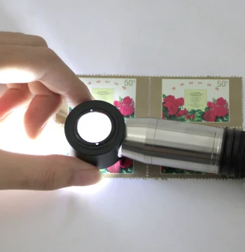 Cylindrical 10x Magnifier with Eyeshield Optical Glass Handheld Portable Tool for Stamp Antique Jewelry Jade Identification