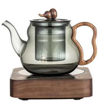 Thickened High-Temperature Glass Teapot Set for Electric Ceramic Stove, New Home Small Tea Kettle, Brewer with Matching Tea Ware