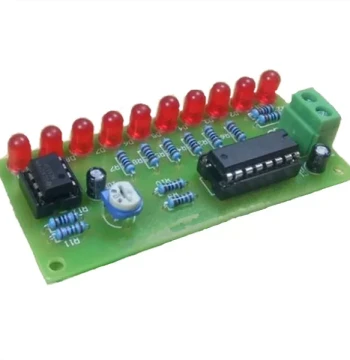 NE555+CD4017 10-Channel Running Light PCB Kit - Electronic DIY Loose Parts for Soldering Practice