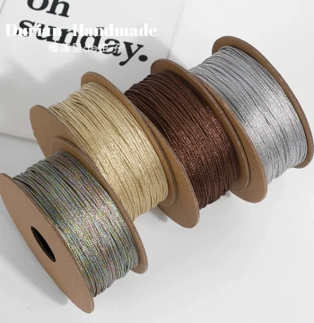 Iridescent Cord Colored Threads for Handmade Braided Jewelry, Bracelets, Hanging Ropes, DIY Flower Wrapping Accessories