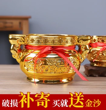 Ceramic Double-Ear Incense Burner for Home Worship and Outdoor Use, Antique Bronze Color Incense Bowl for Indoor Burning and Buddhist Ritual Supplies