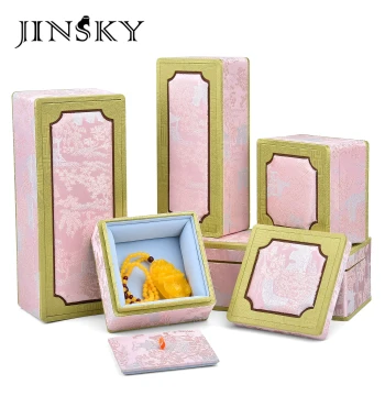 Song Brocade New Chinese Style Necklace Storage Box, Jade and Pendant Jewelry Case, Premium Phoenix Hairpin Collection Gift Box