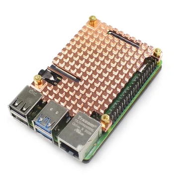 Raspberry Pi 4 Model B Cooling Case - Raspberry Pi 4B Pure Copper Heatsink Box Shell