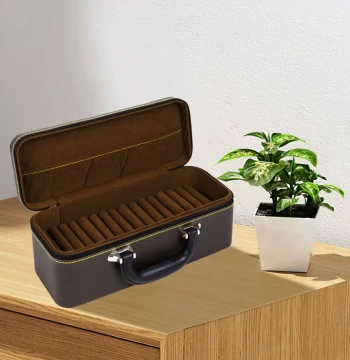 PU Large Capacity Leather Jewelry Box for Gems, Jade, Gold, Silver Bracelets, Rings, and Jade Storage