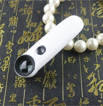 Handheld Jewelry Magnifying Glass with LED Light, 40x HD for Jade, Calligraphy, and Painting Appraisal, Free Shipping