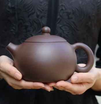 Authentic Yixing Zisha Teapot Raw Ore Purple Clay Clear Water Clay Extra Large Handmade Xishi Pot Large Teapot Tea Set Big Pot