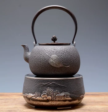 Kijudo Japanese Iron Teapot Cast Iron Brewing Teapot Home Boiling Teapot Pure Handmade Iron Tea Teapot Kettle