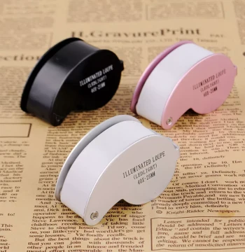 40x Jewelry and Jade Antique Identification Magnifier, Foldable Portable Product Inspection Tool with LED Light, Free Shipping