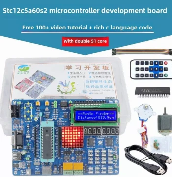 STC12C5A60S2 Learning Experiment Board 1T Core 51 Microcontroller Development Board with TFT Color Screen, Includes Tutorial and Source Code