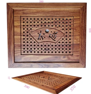 Self-Designed Solid Rosewood Embedded Chinese Palace-Style Tea Tray with Matching Tea Table, Factory Direct Sales