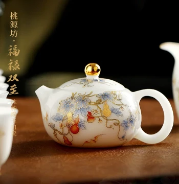 Ice-Grade Raw Jade White Porcelain Xishi Teapot Kung Fu Teapot for Home Brewing High-End Ceramic Single Pot Fully Handmade Personal Use