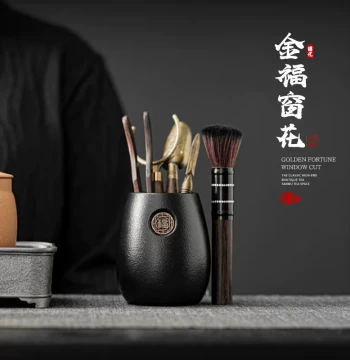 Six Gentlemen of the Tea Ceremony Kung Fu Tea Set, Complete Zero-Accessories Kit for Tea Tables, Trays, and Brewing Tools