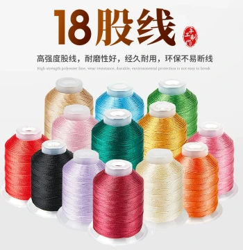 18-Strand Cord Knotting Morandi Color Bracelet Weaving Hand Rope Braiding Manual Thread Spool Dragon Scale Rope DIY Material Kit