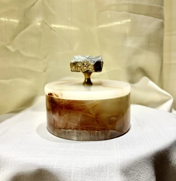 Wabi-Sabi Style Vintage Modern Art Home Decor, Natural Jade Bedroom Jewelry Storage Box, Decorative Jar