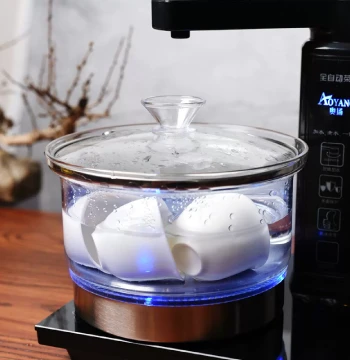 Boiling Tea Cup Utensils Glass Sterilization Pot, Stainless Steel Single Electric Fully Automatic Tea Stove Accessory Small Triple Ring